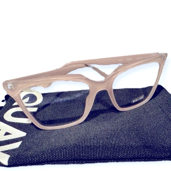 QUAY CEO Bluelight Glasses Fawn Frame Clear Blue Light Blocking Lenses NWT - Picture 5 of 13